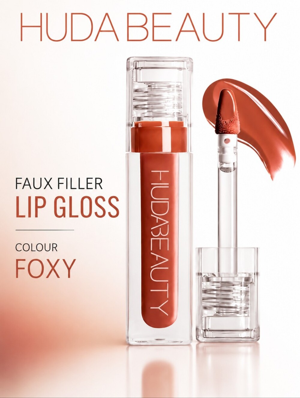 Huda Beauty Faux Filler Lip Gloss COLOUR FOXY
